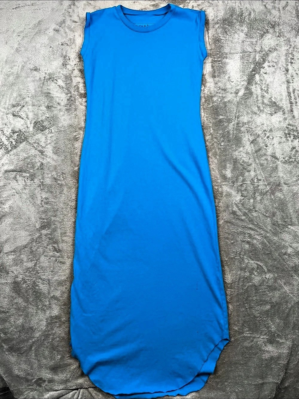 NEW Frank & Eileen XS 100% Cotton Sleeveless Vibrant Blue Midi Maxi‎ Dress